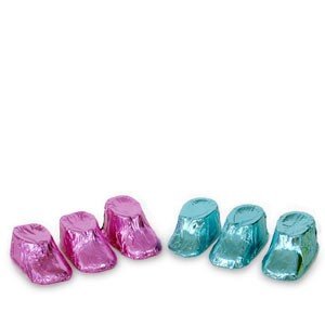 Chocolate    Baby Booties  Foil   Wrap ped-1LBS