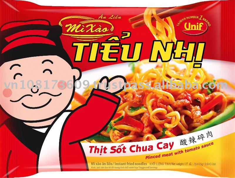 Dried Instant Noodle Minced meat with spicy sauce