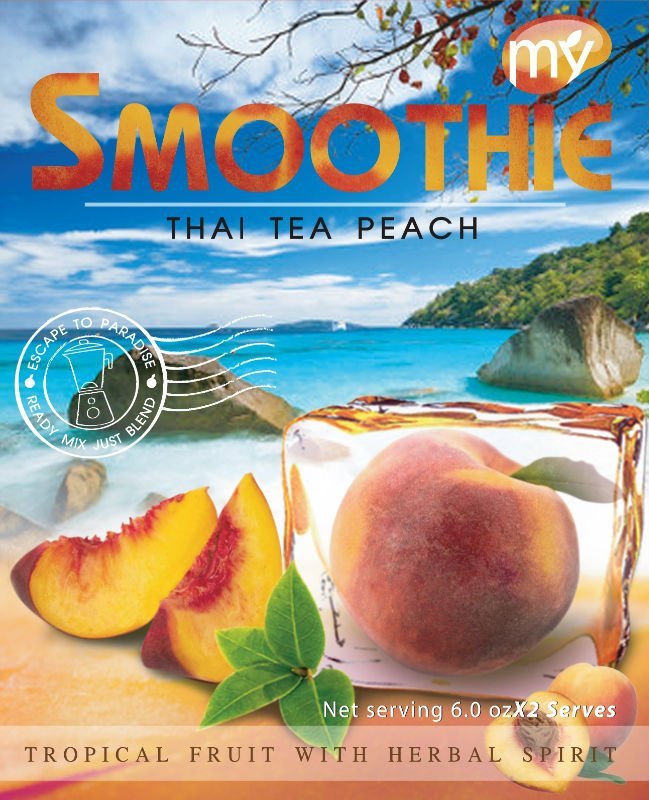 Frozen Thai Tea Peach Smoothies
