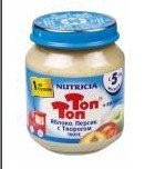 Children s meal --   TOP - TOP   apple  and peach puree with curd for 6 month