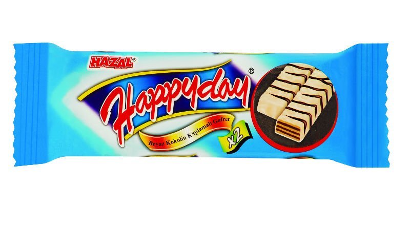 283 Happyday Twin White Compound Chocolate Coated Wafer