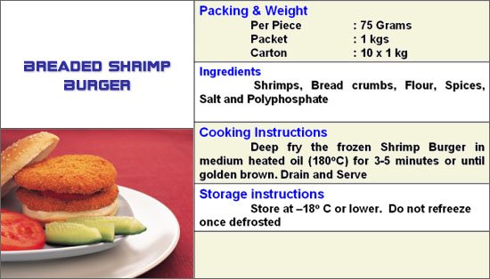 Breaded Shrimp Burger