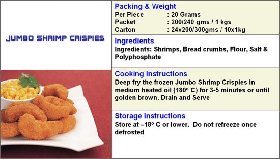  Jumbo  Shrimp Crispies