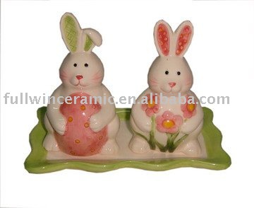 Ceramic Easter Salt Pepper Shaker Set