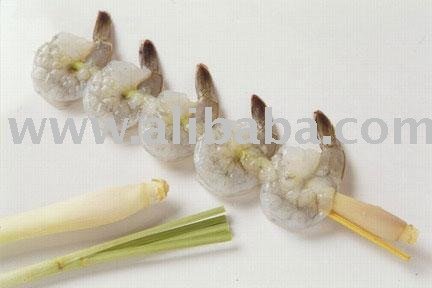 Skewer shrimp