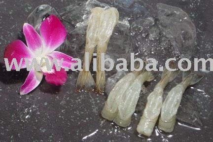 Peeled deveined tail on Vannamei shrimp