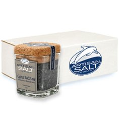 Cyprus Black  Lava  Sea Salt by Artisan - Cork Jar (Case of 12)