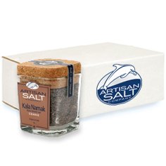 Kala Namak (Coarse Grain) Sea Salt by Artisan - Cork Jar (Case of 12)