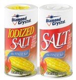 Diamond Crystal Plain and Iodized Flake Salt