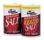 Diamond Crystal  Restaurant Plain and Iodized Salt Rounds