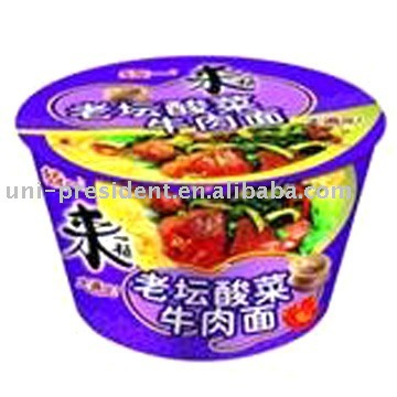 Unif Instant Noodles -Artificial  Old Altar Pickled Chinese Cabbage  Beef Flavor