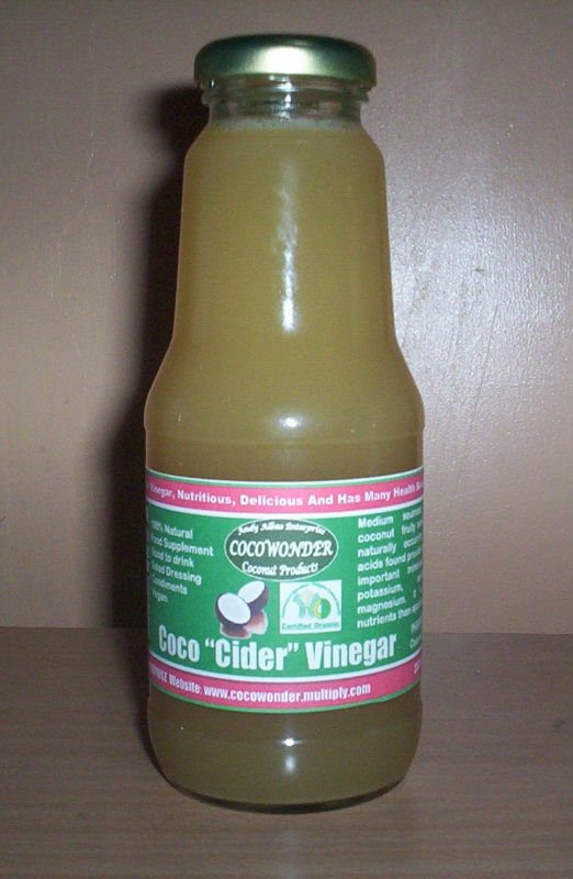 COCO CIDER VINEGAR - made of Coconut Nectar / Sap Naturally Fermented
