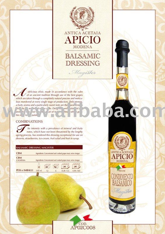 Balsamic Dressing yellow label