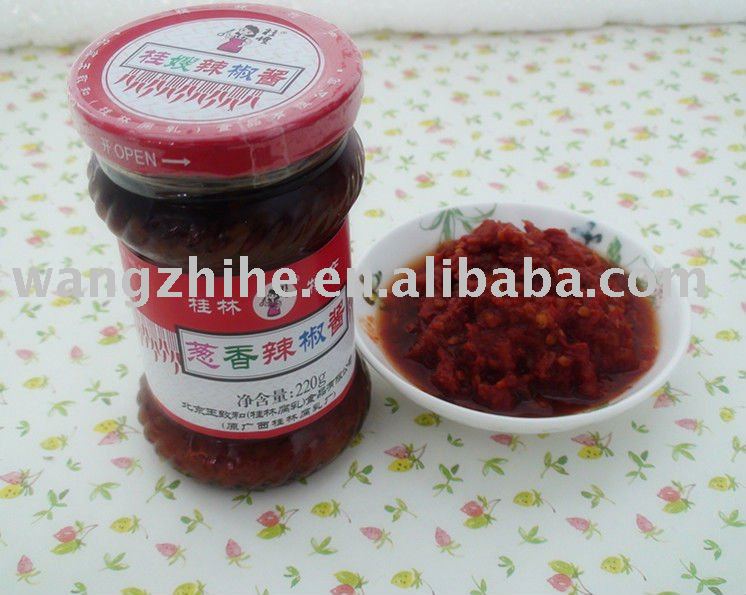 Chinese food/fresh hot chili sauce/