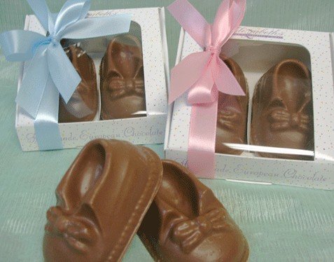Chocolate Baby Booties