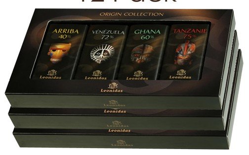 Leonidas Dark Origin  Mini   Chocolate    Bars 