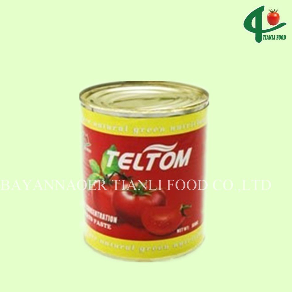 800g 2010 Crop Cold Break Tinned Tomato Paste 28-30