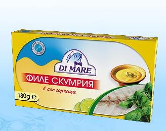 Mackerel fillet in mustard sauce