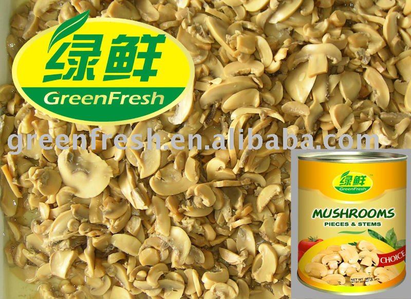 Canned Mushrooms Pieces and Stems, 2840g x 6, dw1930g