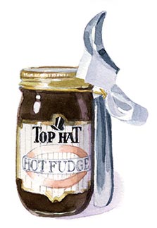 Single Jar w/scoop Hot Fudge Sauces