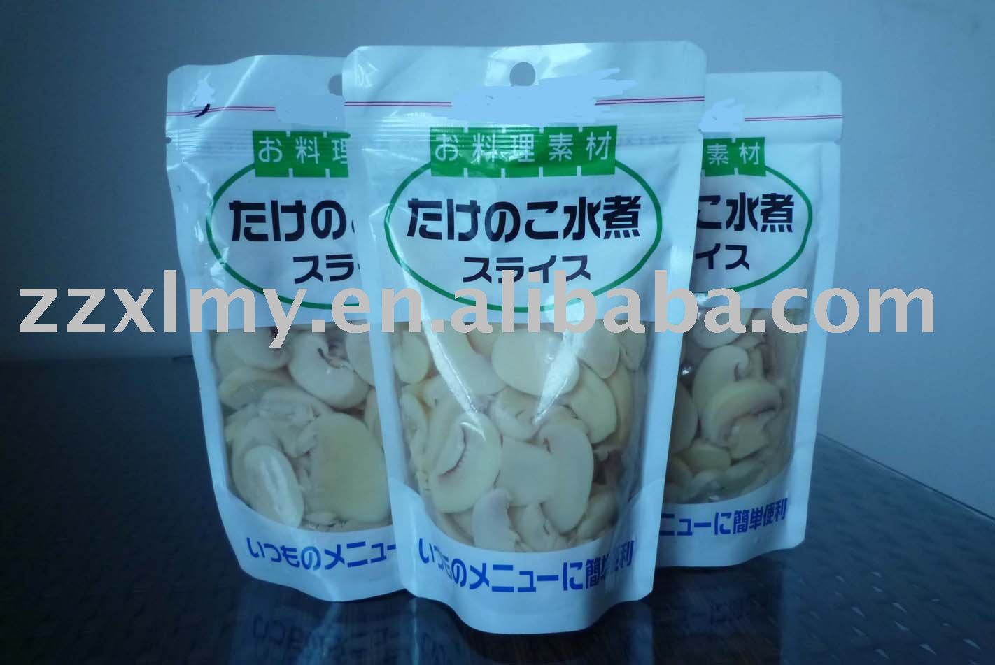 Sliced  Mushroom in Plastic bag
