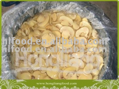 China mushroom agaricus in conserve in slice