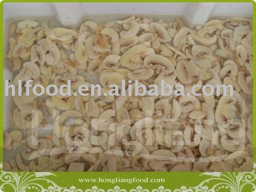slice  salted   champignon   mushroom  in drum