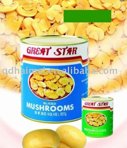 canned mushroom in tin