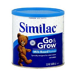 Similac - Go & Grow Milk-Based Powder 1.37-lb. Tub,  6-Pack
