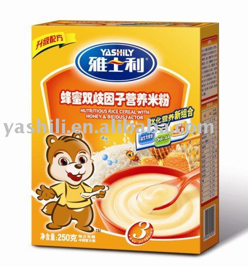 Nutritious rice cereal with honey   bifidus factor