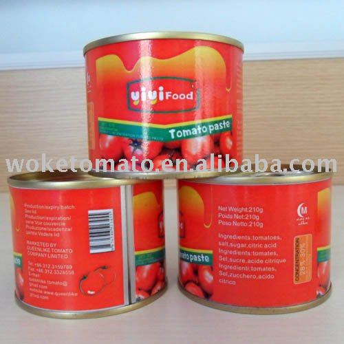 Canned Tomato Paste with brix 18-20%,22-24%,28-30%