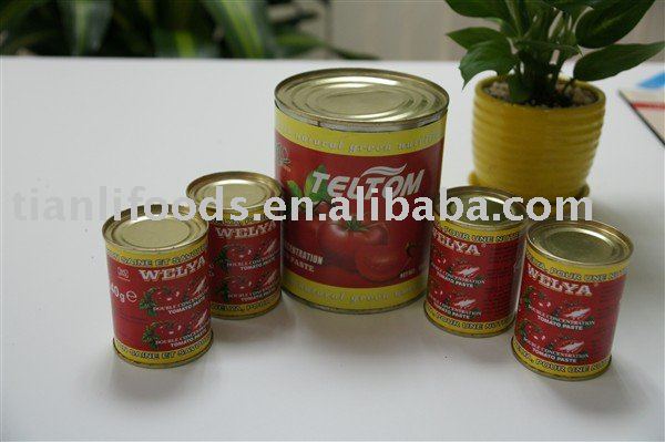 400g canned 28-30%brix  tomato paste