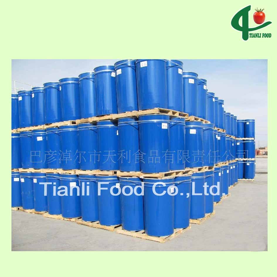220L aseptic bag tomato paste in steel drum