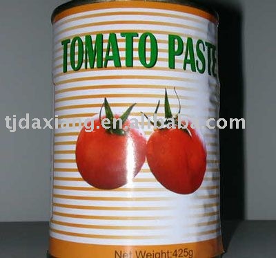 canned tomato paste brix:28-30%,cold break 425g