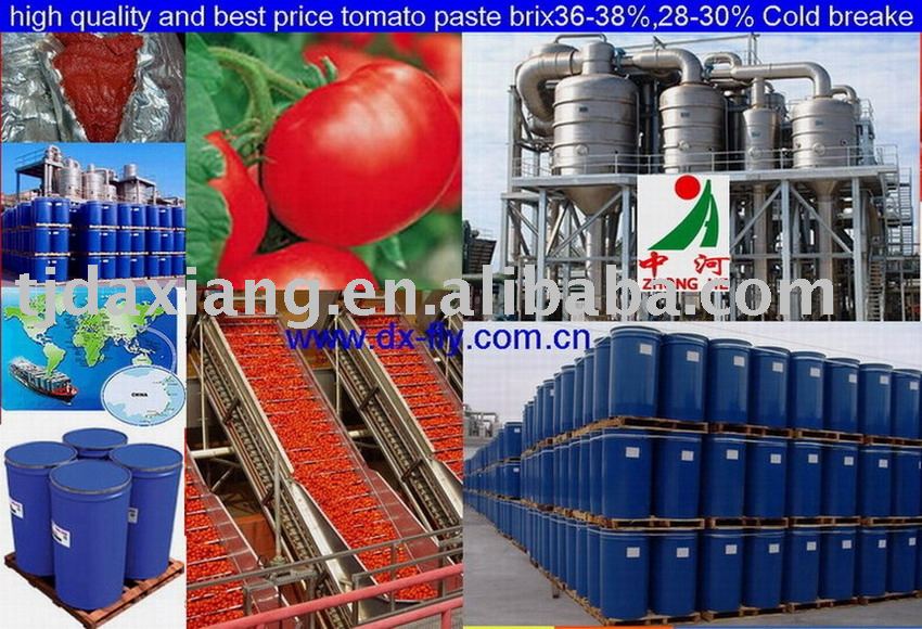 tomato paste(high quality tomato paste in drum brix:28-30%,36-38%,cold breake ,)