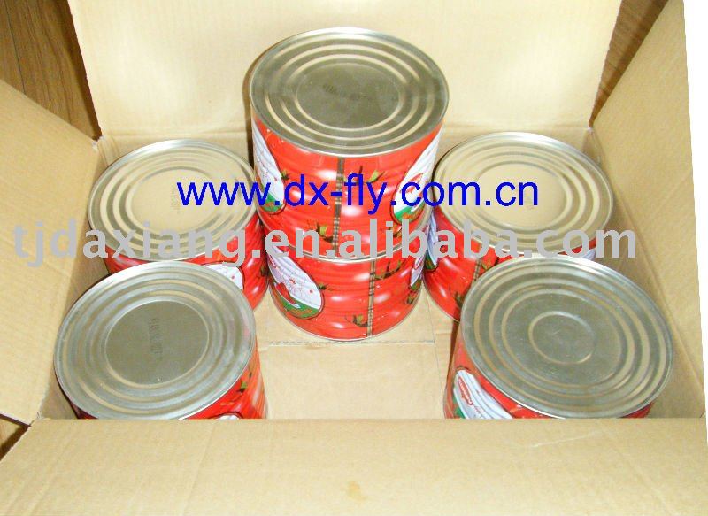 canned tomato paste 2200g packing in 2.2kg*6 Tins/CTN