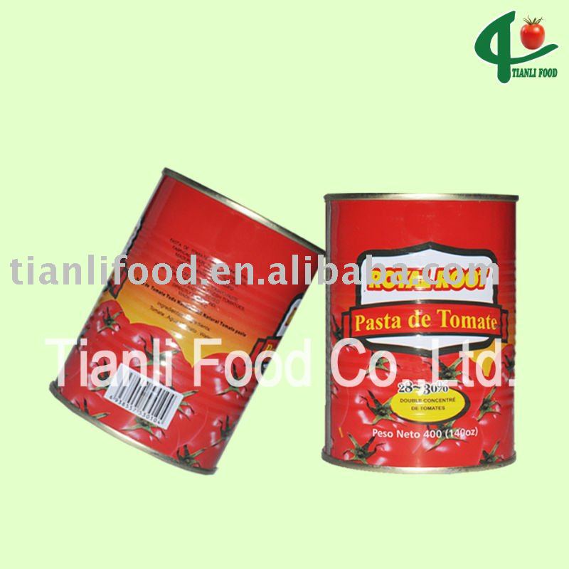 400g 28-30% canned tomato paste