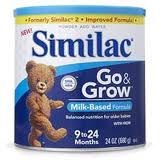 Similac - Go & Grow Milk-Based Powder 1.37-lb. Tub, 6-Pack