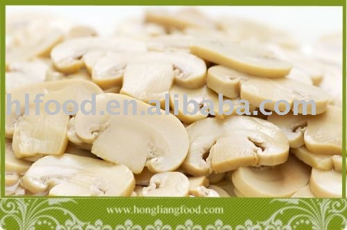 Slice Mushroom Agaricus in Consserve in Drum