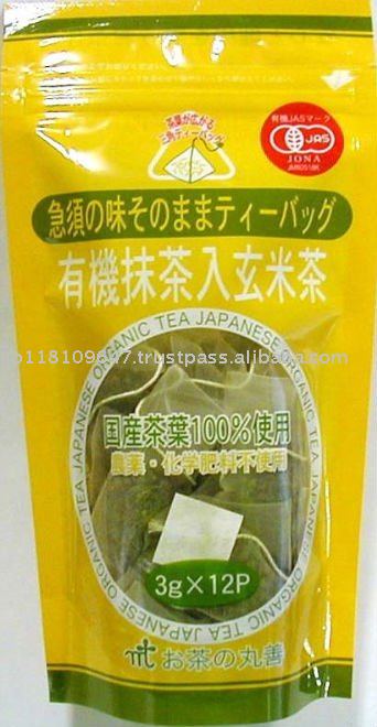 Japanese Green Tea "Organic Genmaicha with Matcha Tea Bag"