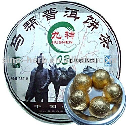 Fermented and unfermented Puer Tea Cake,Ripe and Raw