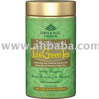 Tulsi Green Tea 100 gram Loose Tea Tin