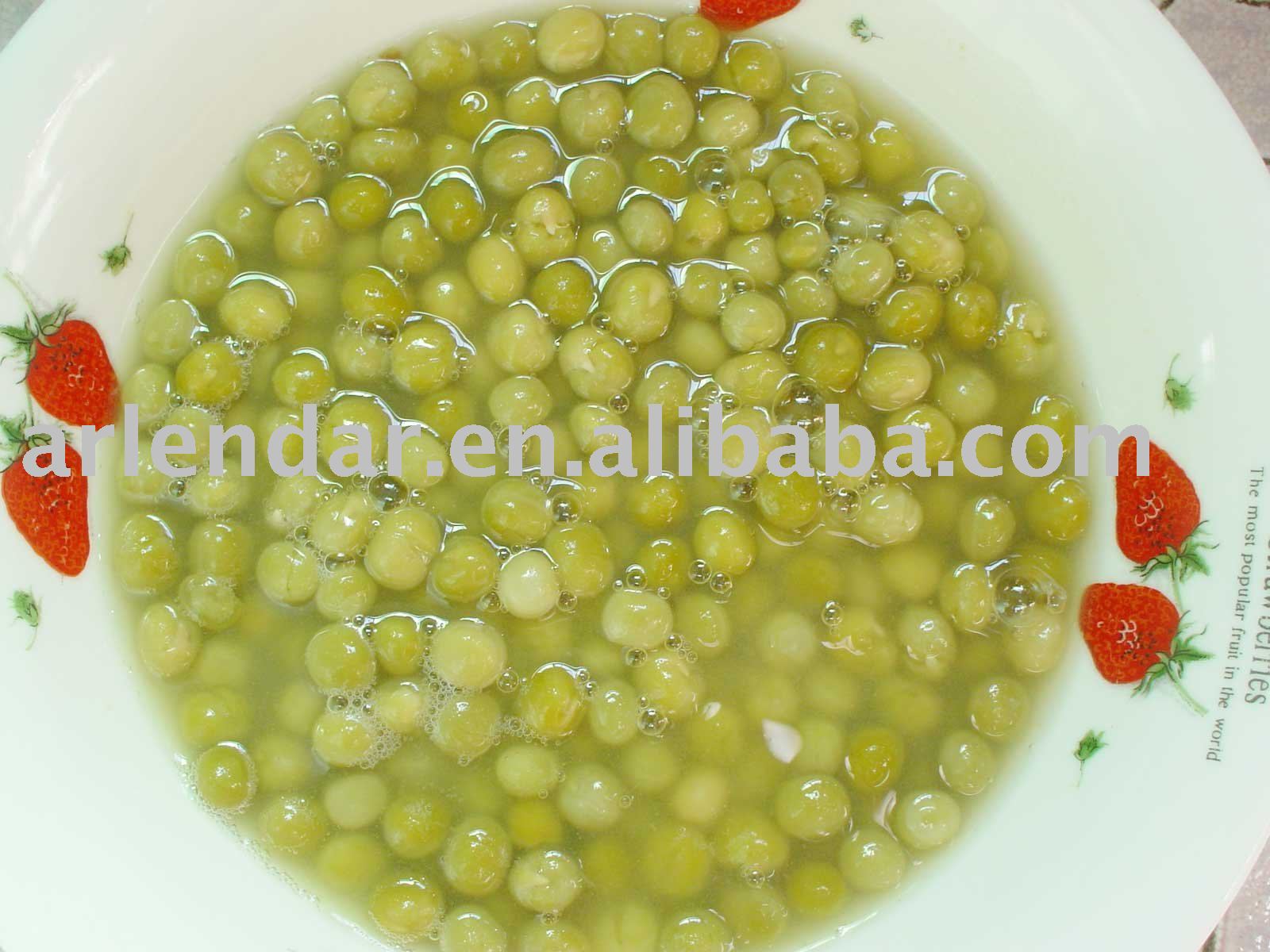 Natural canned green peas