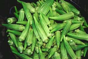 okra,tomatoes,garlic ,onion,spies