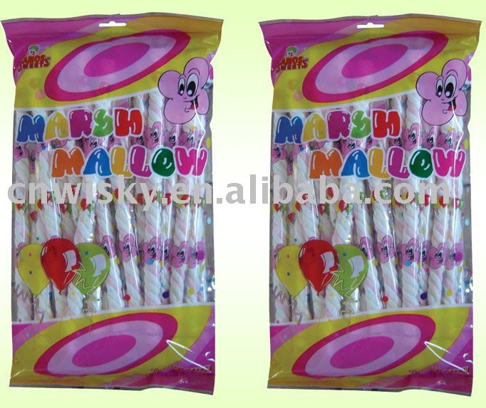 long twisted marshmallow candy