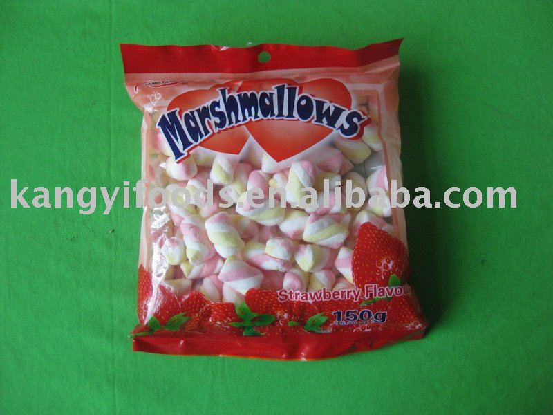 Marshmallow candy--150g/bag strawberry flavour marshmallow