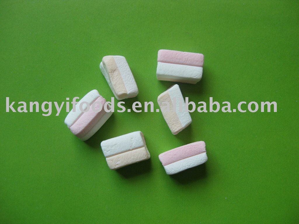 4 colors square shape marshmallow