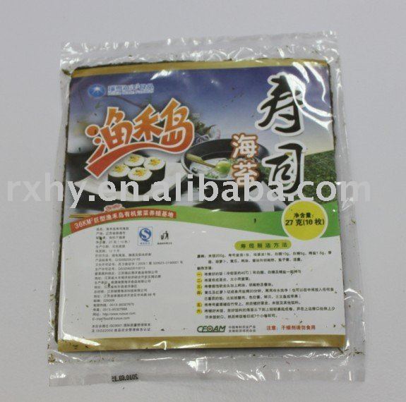 10sheet/ bag  organic roasted seaweed, sushi nori,sushi ingredient