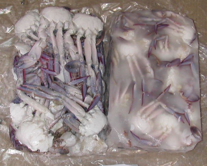 Frozen Sea Crab Whole Round , Half Cut