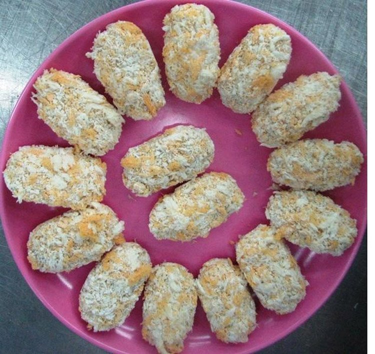 frozen oyster with flour